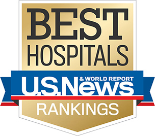 Icon displaying best hospital ranking by U.S. News.